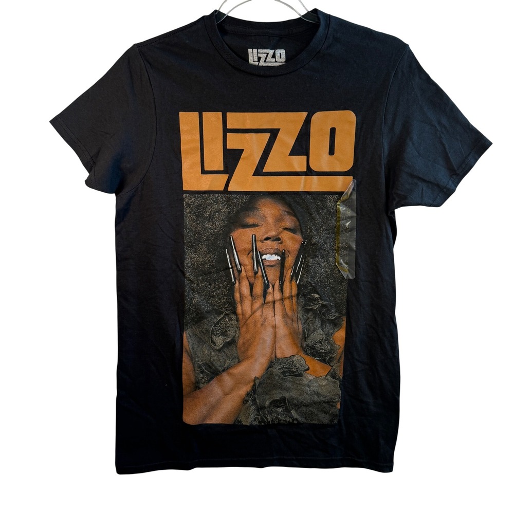 Lizzo Graphic T-Shirt Black 100% Cotton Small Concert Tour Merch Pop Music Tee